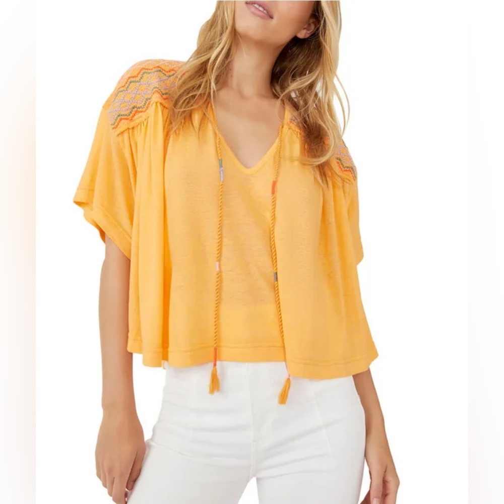 Free People Market Tee Carrot color size small NWT